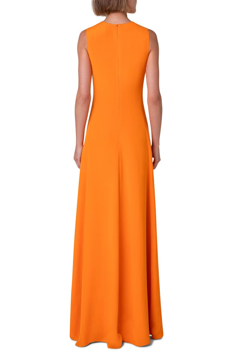 Akris Sleeveless Silk Crepe A-Line Gown, Alternate, color, 