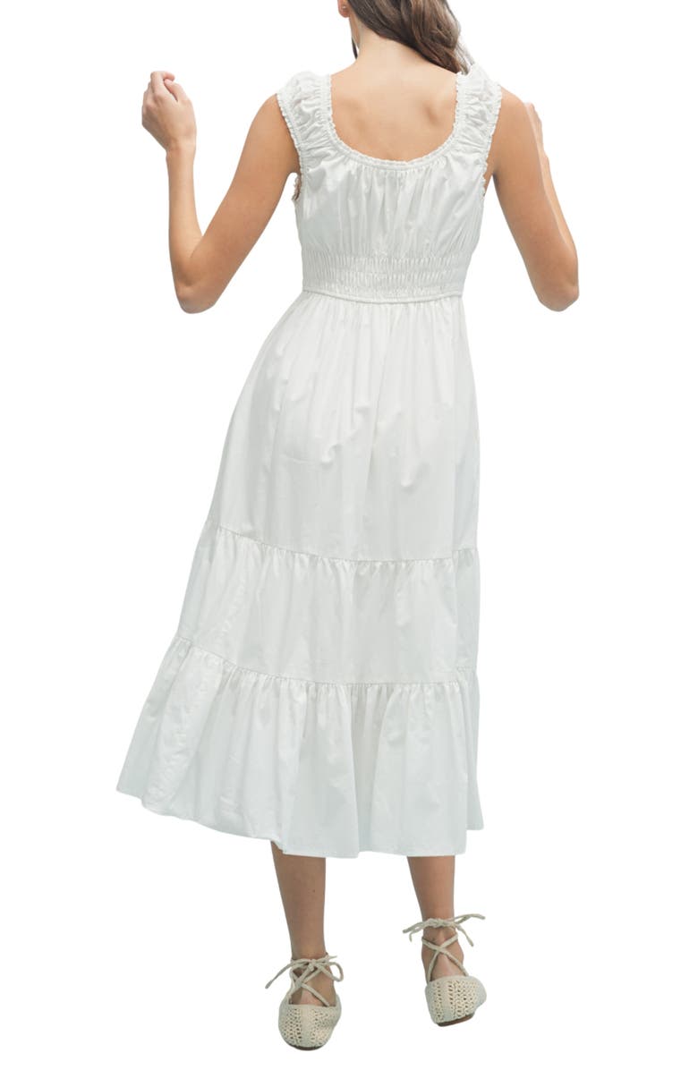 WISHLIST Scoop Neck Midi Dress, Alternate, color, Off White