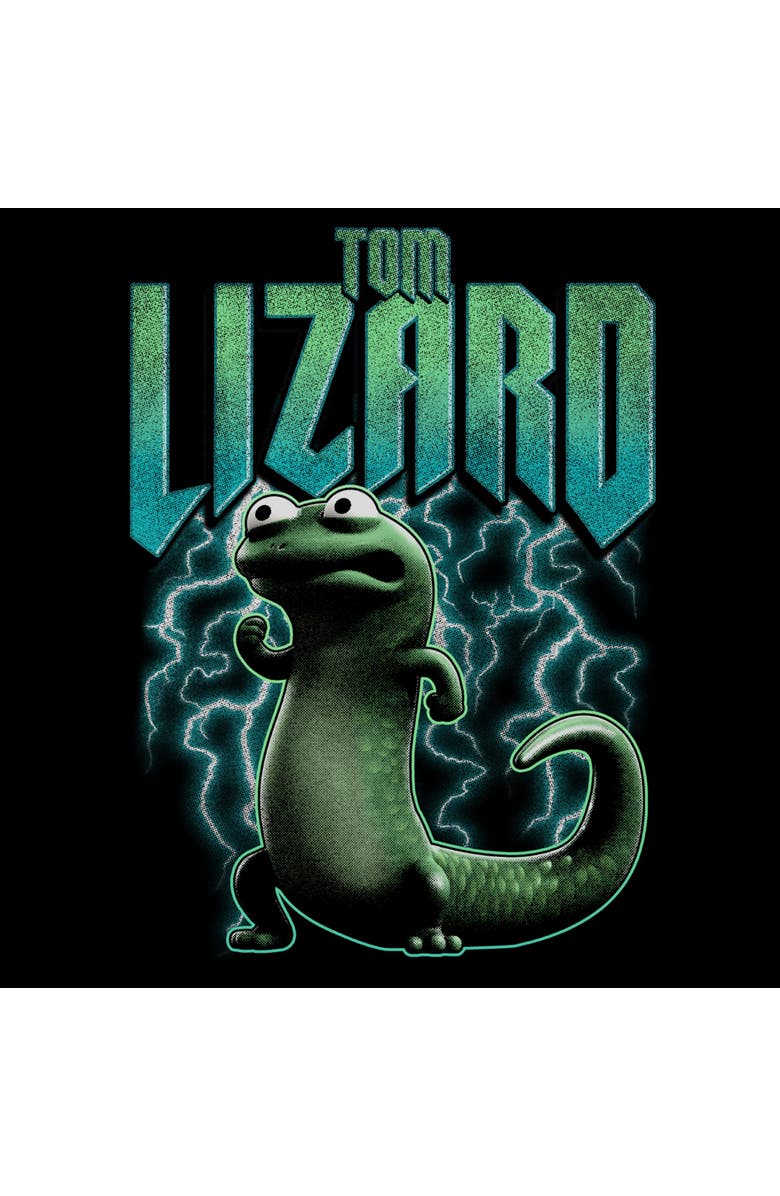 Hoppers Men's Hoppers Tom Lizard Electrifying Pose  Graphic T-Shirt, Alternate, color, Black