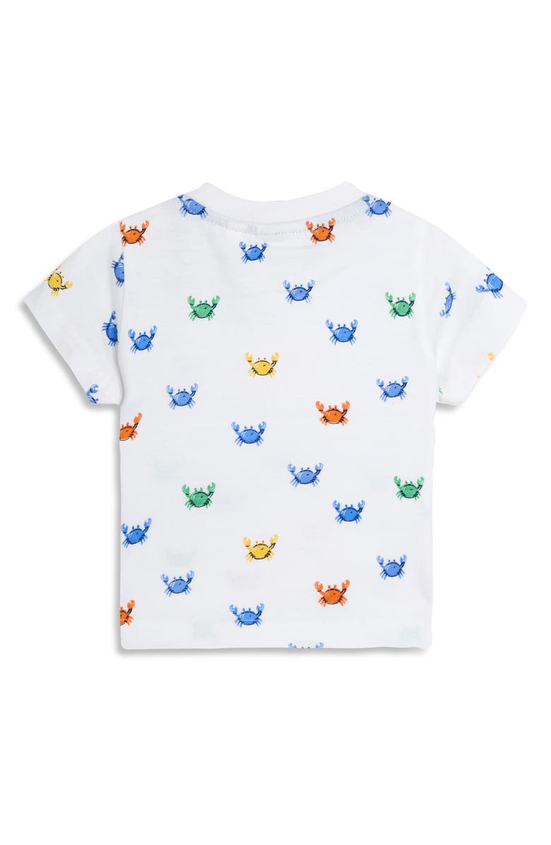 JOJO MAMAN BEBE Crab Cotton T-Shirt & Overalls Set, Alternate, color, Blue