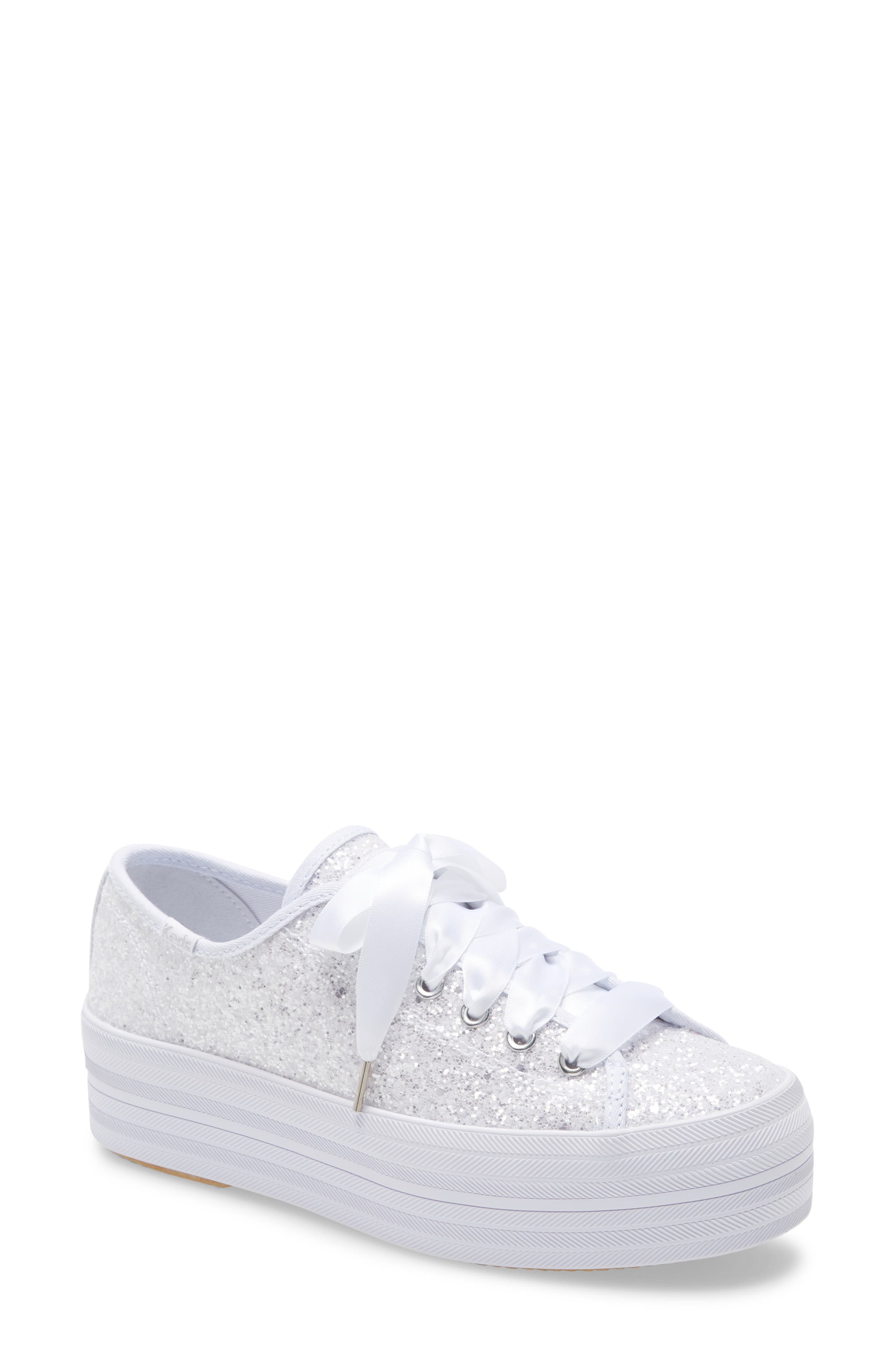 Keds<sup>®</sup> x kate spade new york triple up glitter sneaker, Main, color, 
