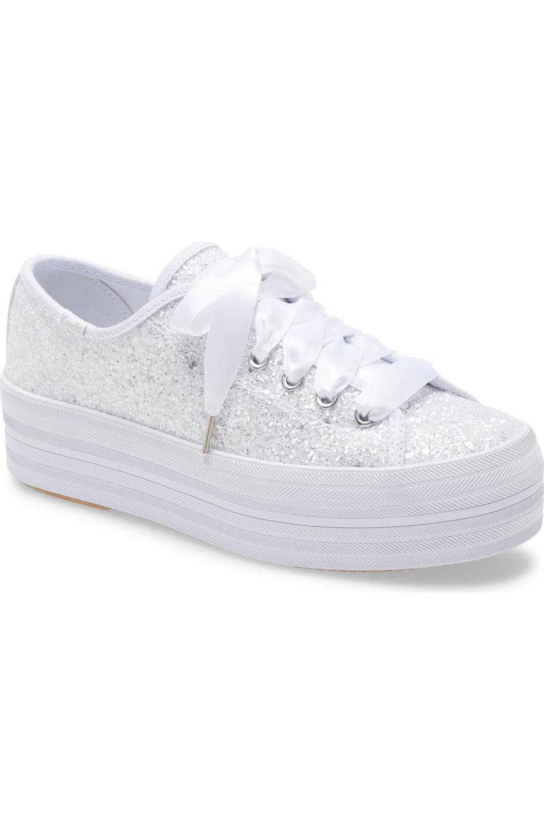 Keds<sup>®</sup> x kate spade new york triple up glitter sneaker, Main, color,
