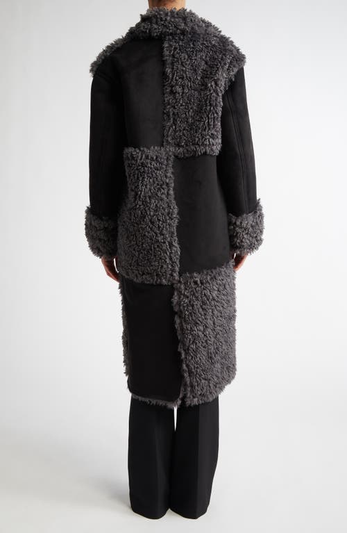 Stand Studio Becky Paneled Faux Shearling Coat In Black