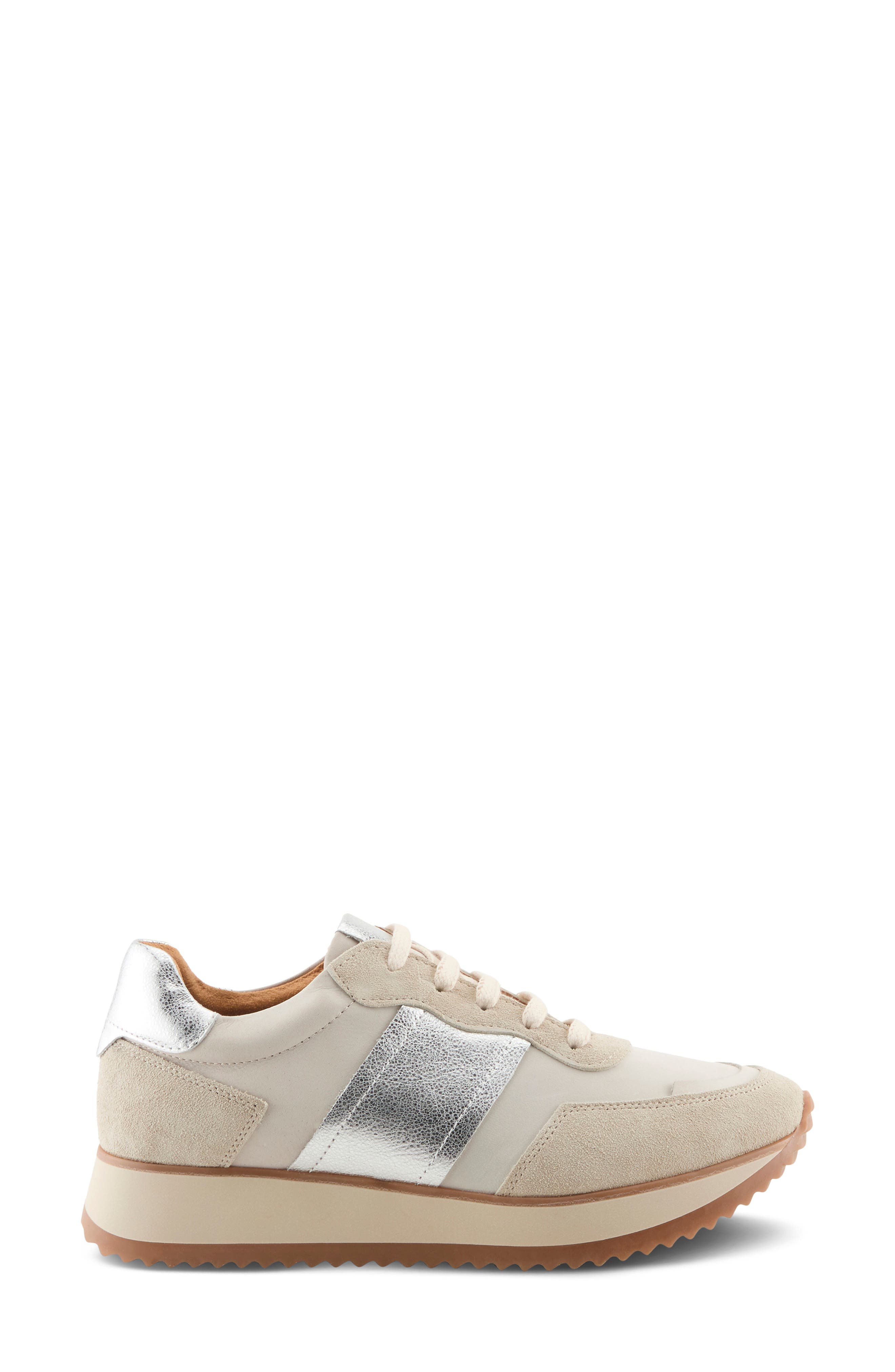 Spring Step Compter Sneaker, Alternate, color, Off White Suede