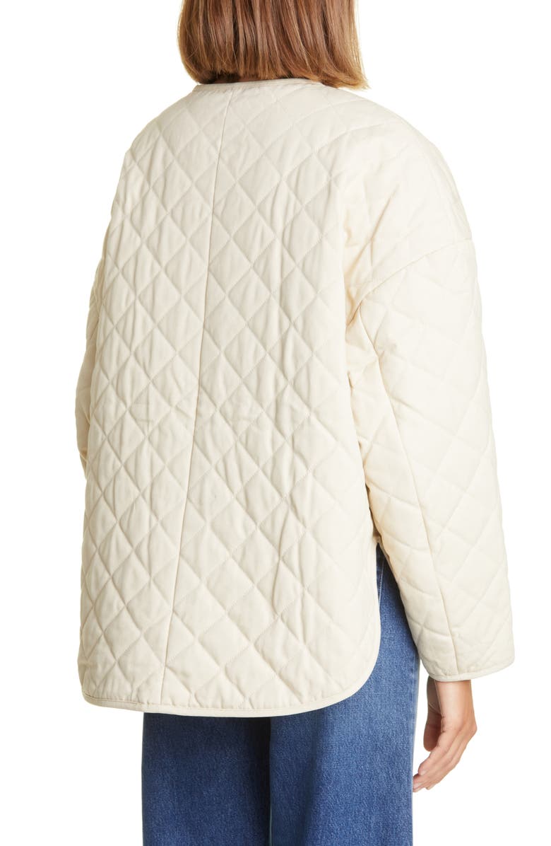 TOTEME Quilted Organic Cotton Canvas Jacket, Alternate, color, 