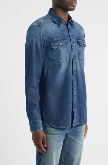 x Beckham Denim Button-Up Shirt