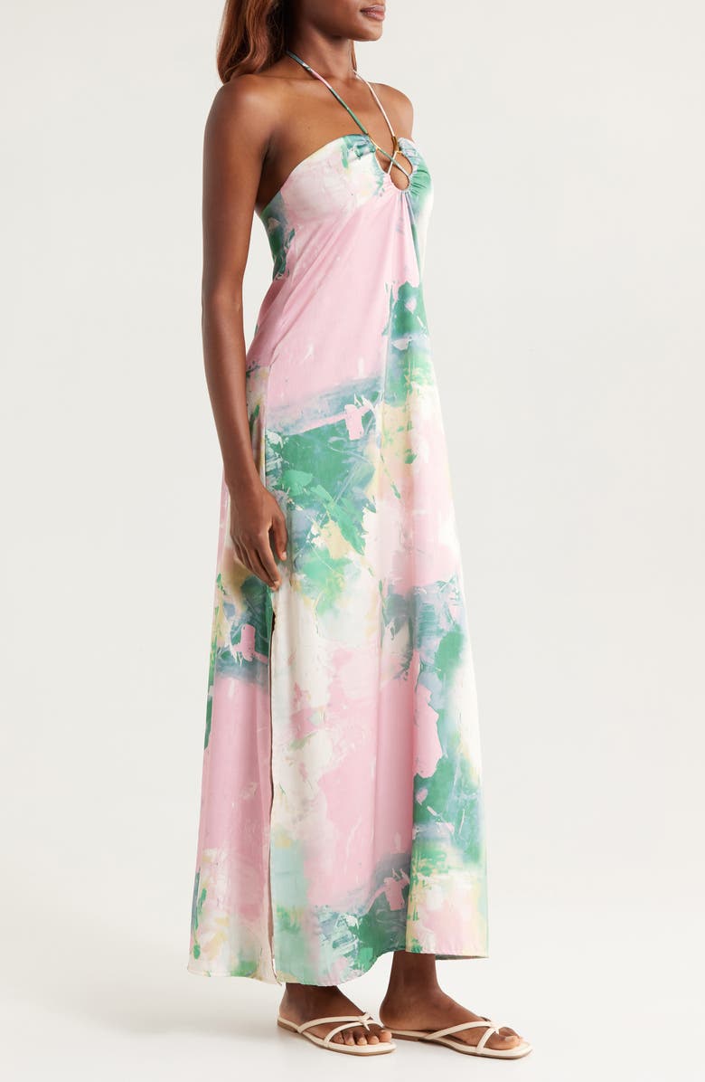 BOAMAR Mar Halter Cover-Up Dress, Alternate, color, Pink Multi