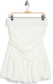 Princess Polly Ruched Strapless Bubble Hem Minidress