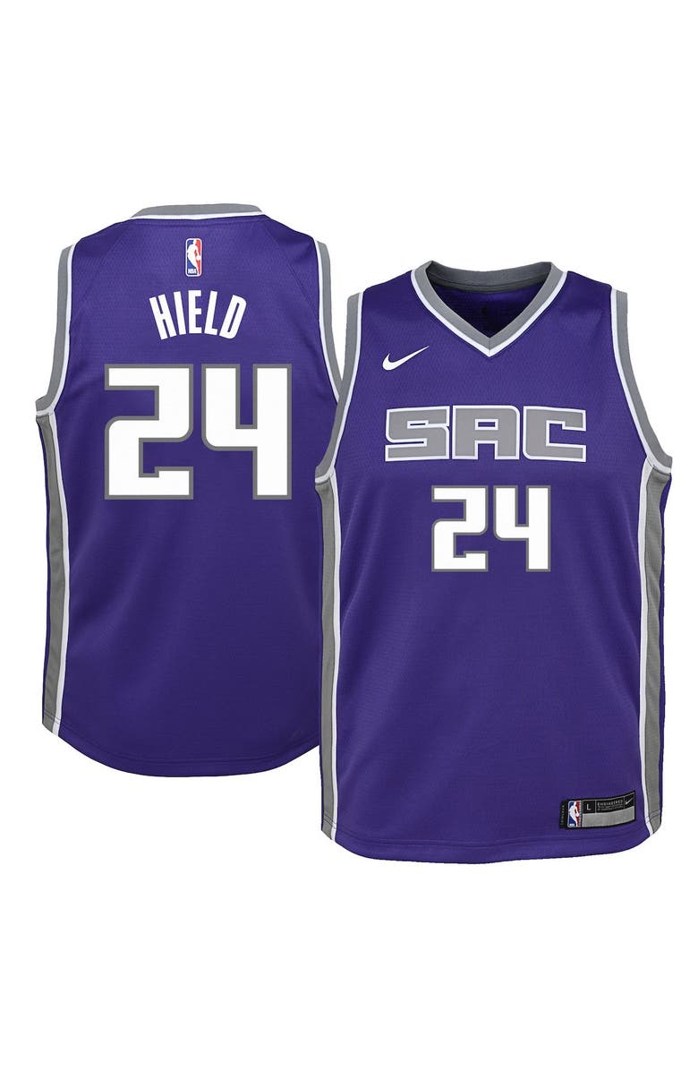 Nike Youth Nike Buddy Hield Purple Sacramento Kings Swingman Jersey - Icon Edition, Main, color,