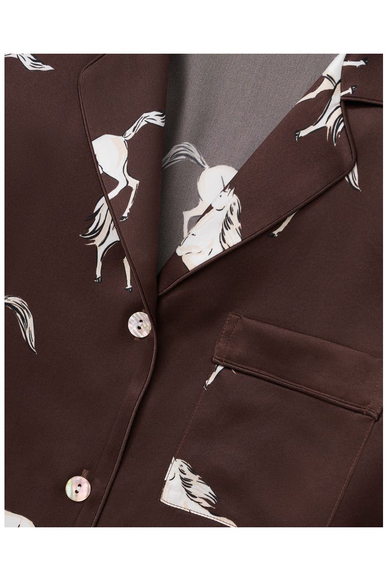 Silk Pajamas, Alternate, color, BROWN