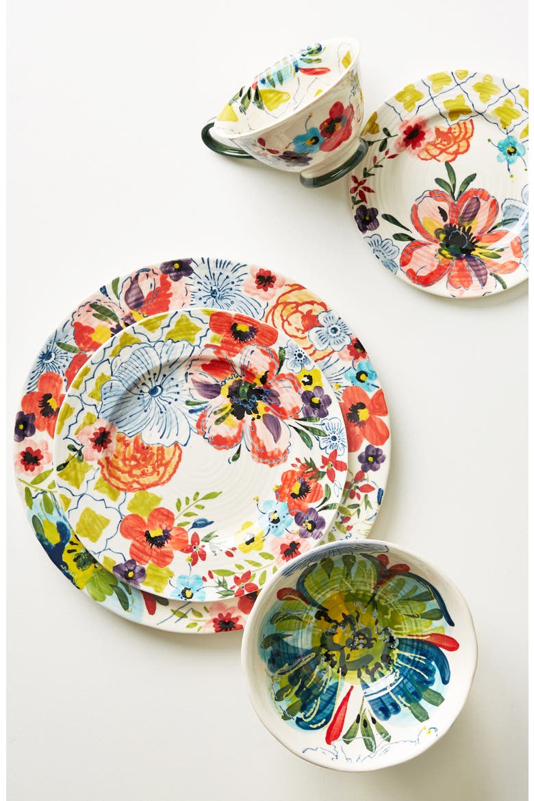 Anthropologie Sissinghurst Castle Dinner Plate, Alternate, color, NAVY MULTI