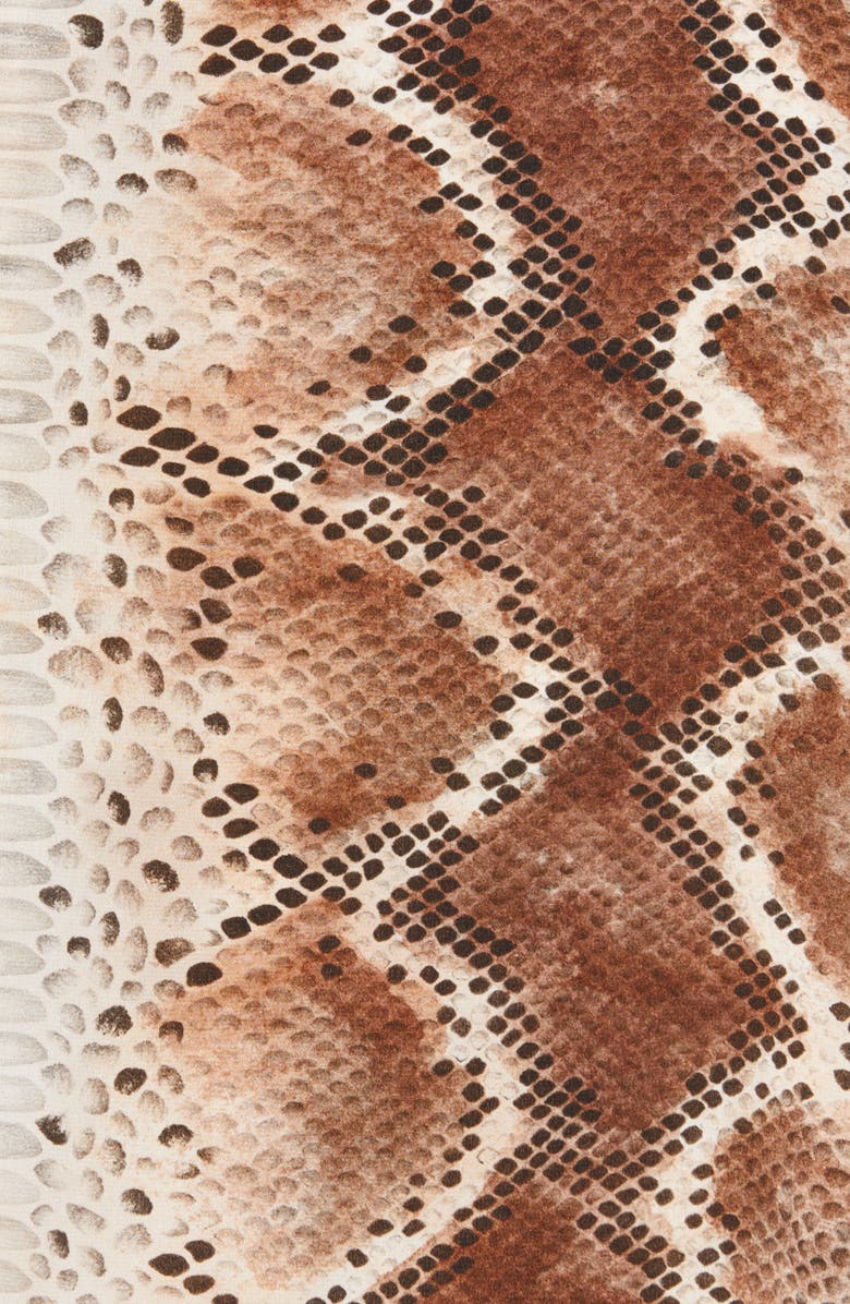 Altuzarra Snakeskin Print A-Line Silk Dress, Alternate, color,