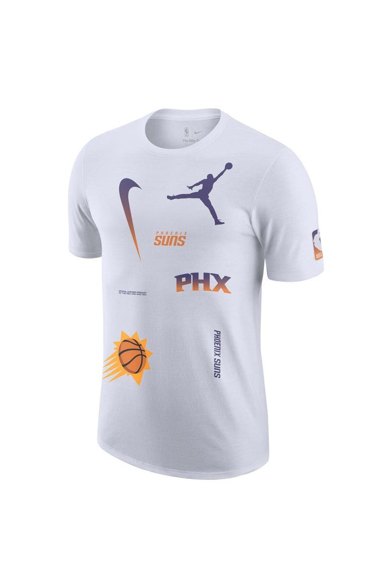 Men's Jordan Brand White Phoenix Suns Courtside Statement Edition Max90 T-Shirt, Alternate, color, White