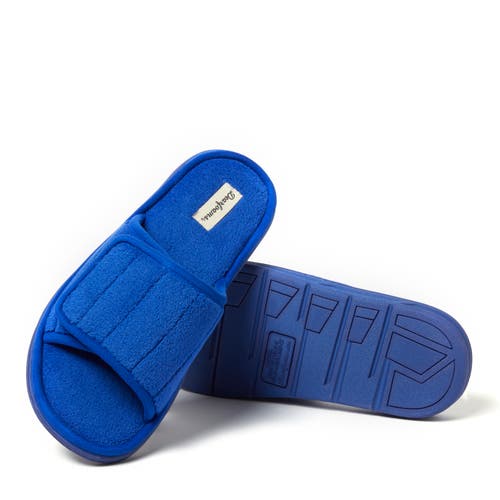 Dearfoams Collin Terry Adjustable Shower Slide Slipper In Ocean Blue