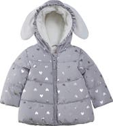 Rokka&Rolla Soft Fleece Lined Bunny Puffer Jacket