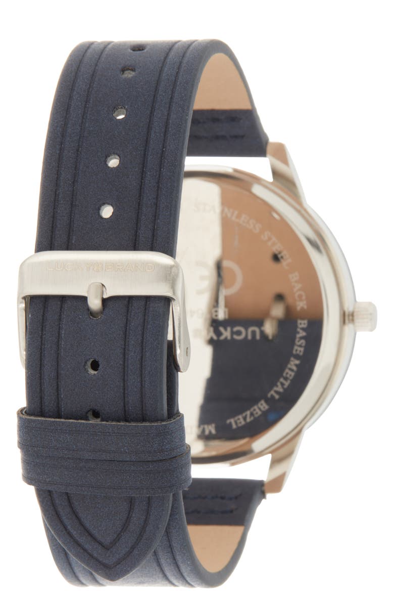 Lucky Brand Royal Sunray Distressed Leather Strap Watch  display picture 1