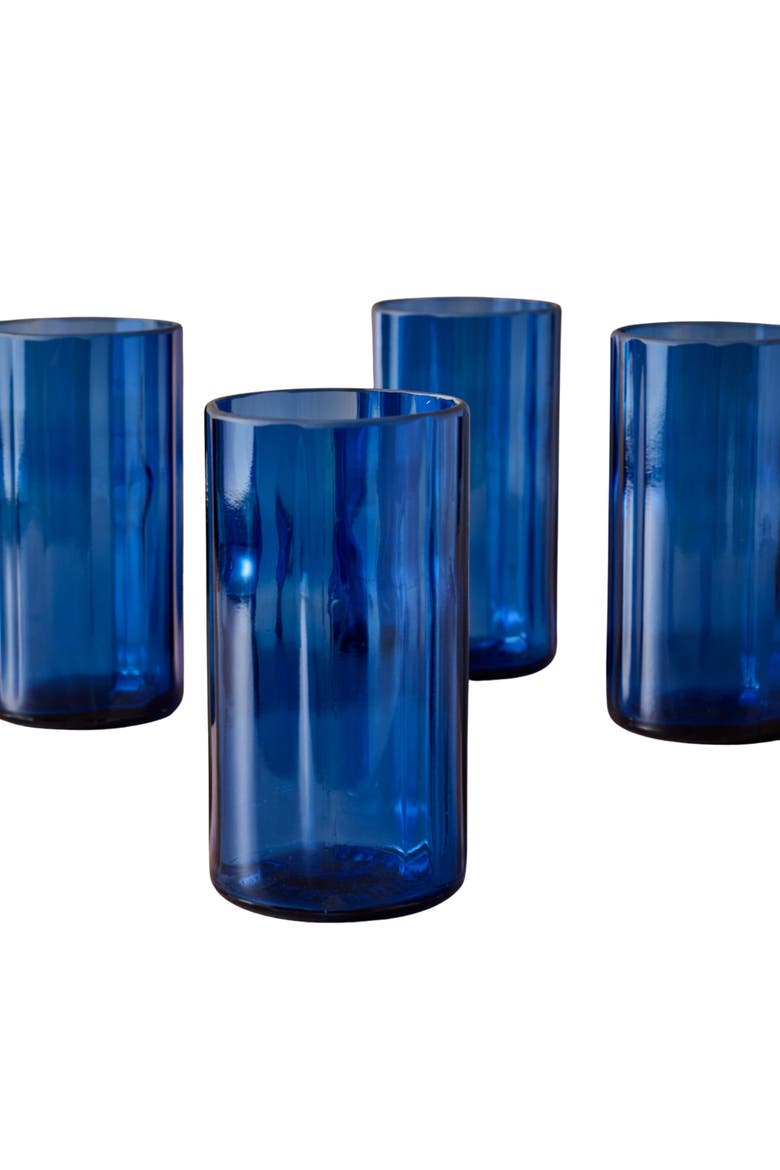 Gronn Upcycled Tumbler Set of Four, Main, color, Blue