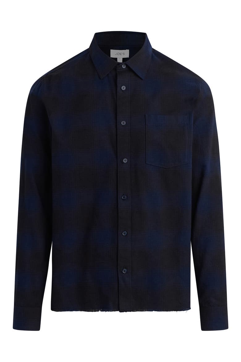 Keanu Ripped Plaid Button-Up Shirt, Alternate, color, MIDNIGHT PLAID
