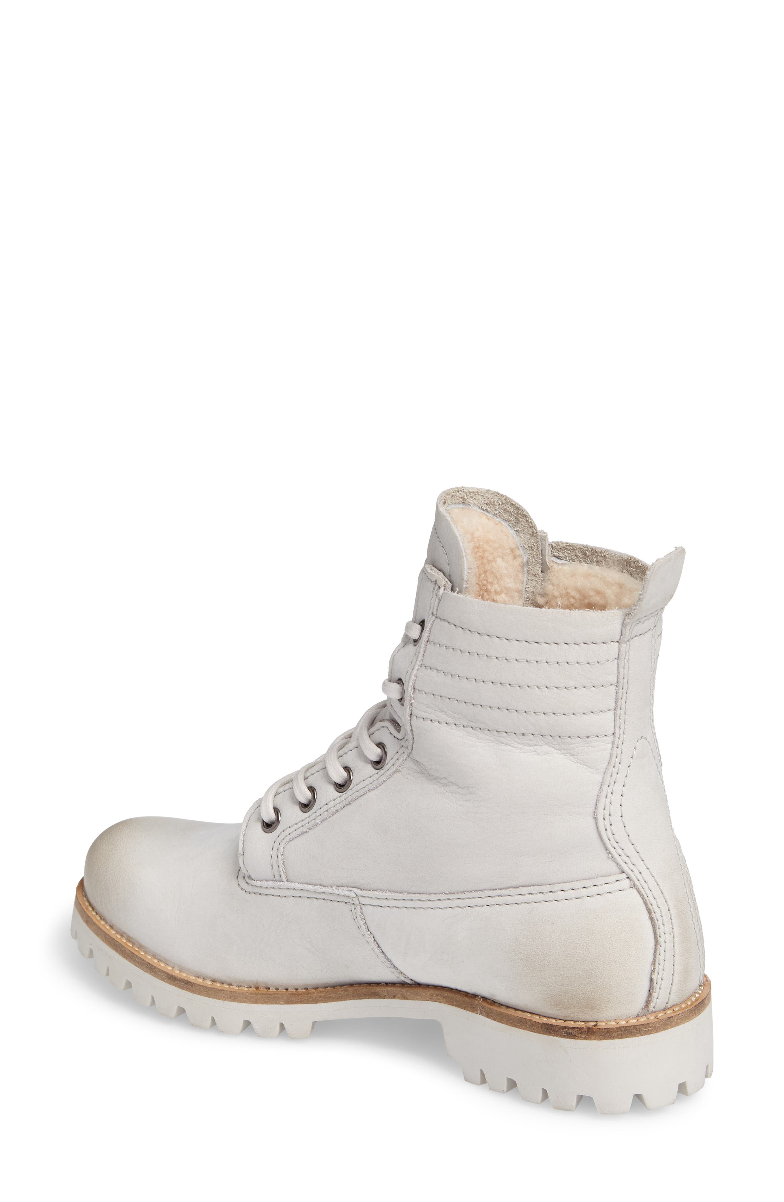 OL22 Lace-Up Boot with Genuine Shearling Lining, Alternate, color, WIND CHIME NUBUCK