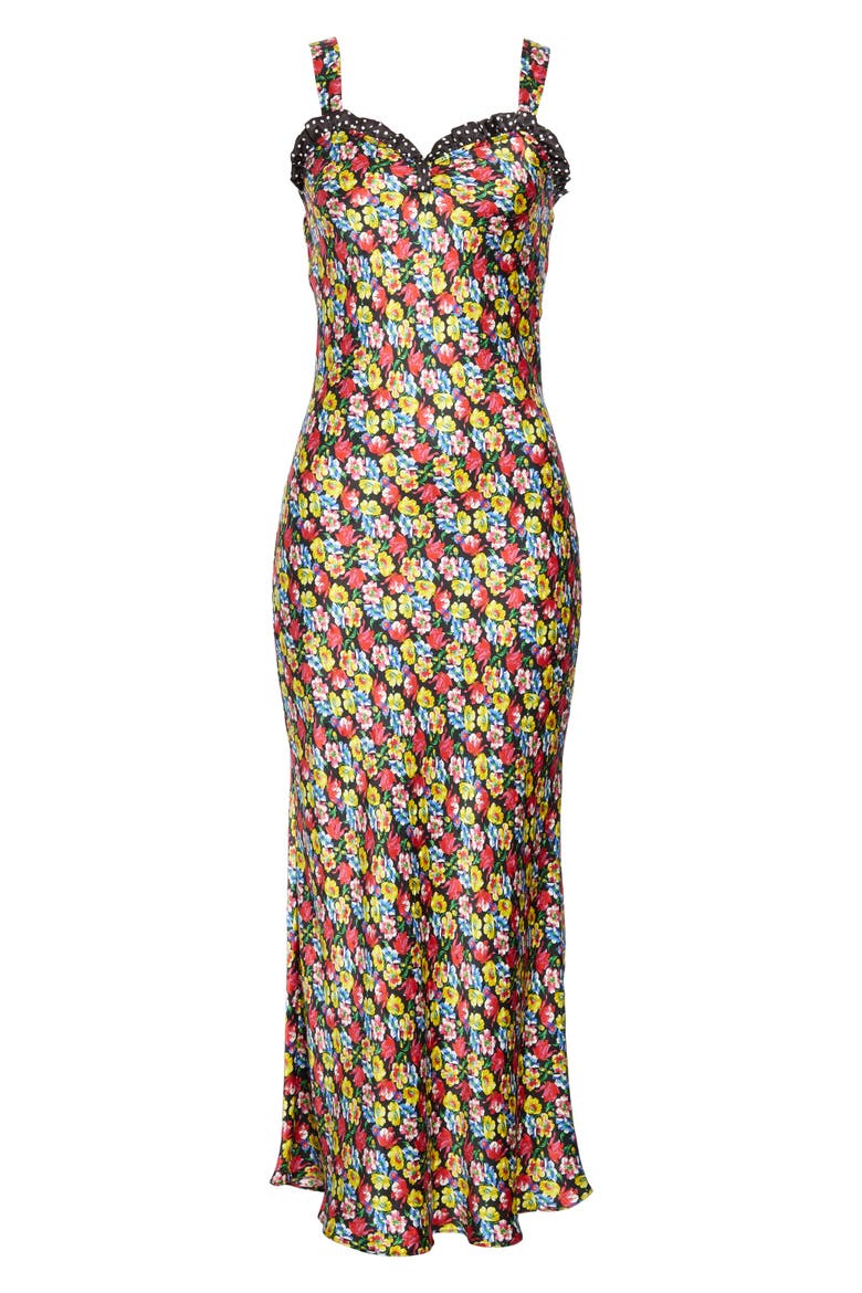 Juliet Floral & Polka Dot Print Dress, Alternate, color, POP FLORAL POLKA DOT