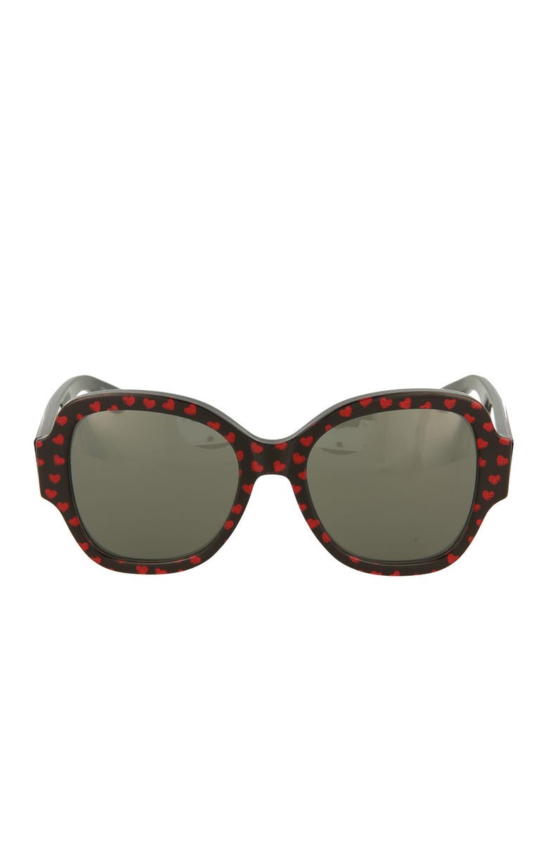 Saint Laurent 53mm Heart Sunglasses, Alternate, color, 