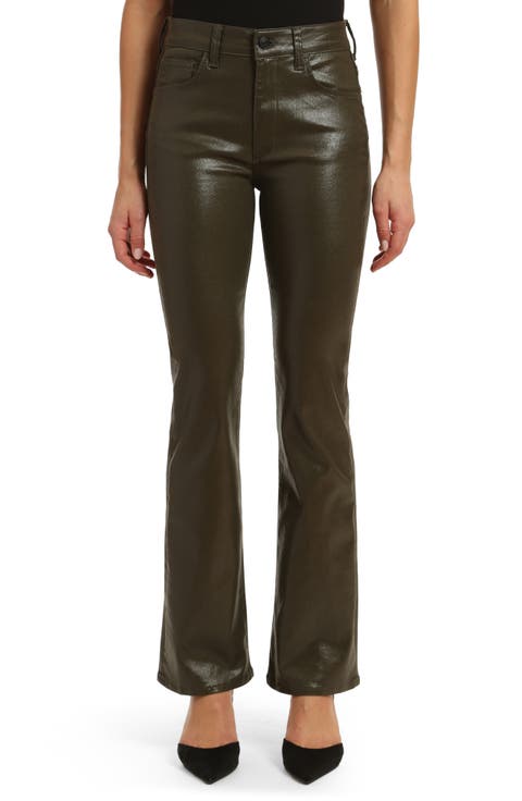 Maria Bootcut Jeans (Slit Khaki Jeather)