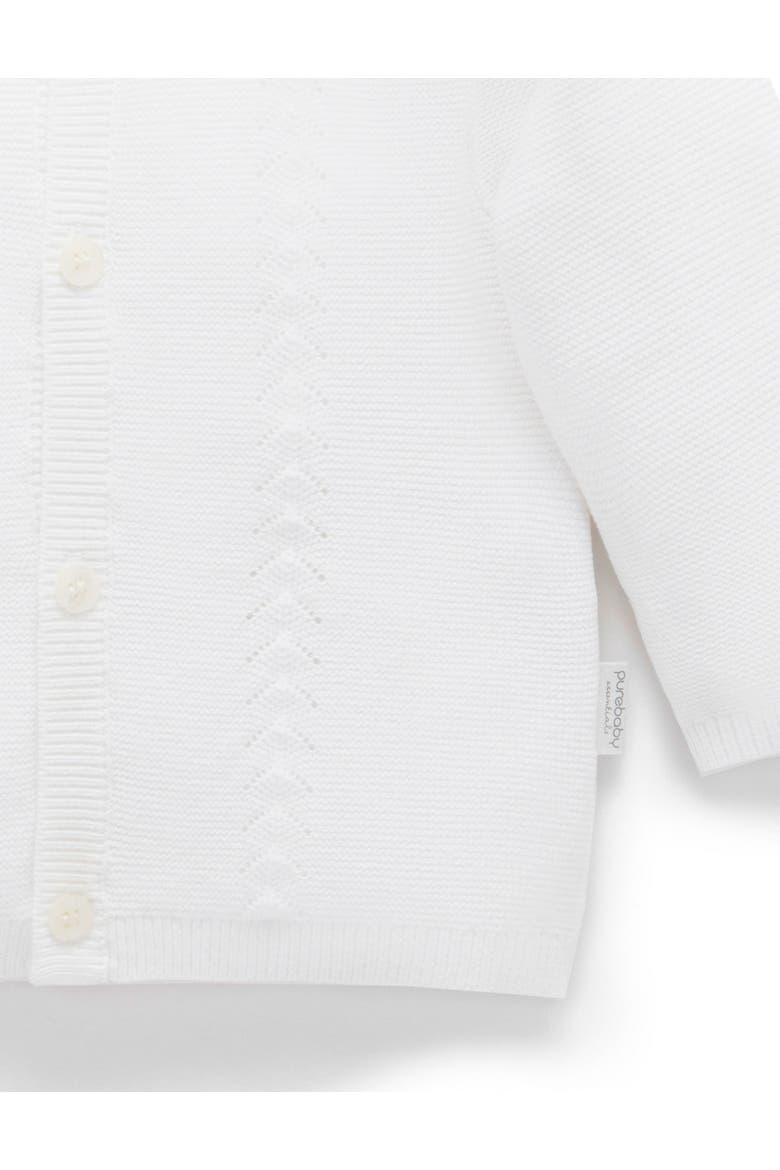 Essential Layette Cardigan, Alternate, color, Vanilla