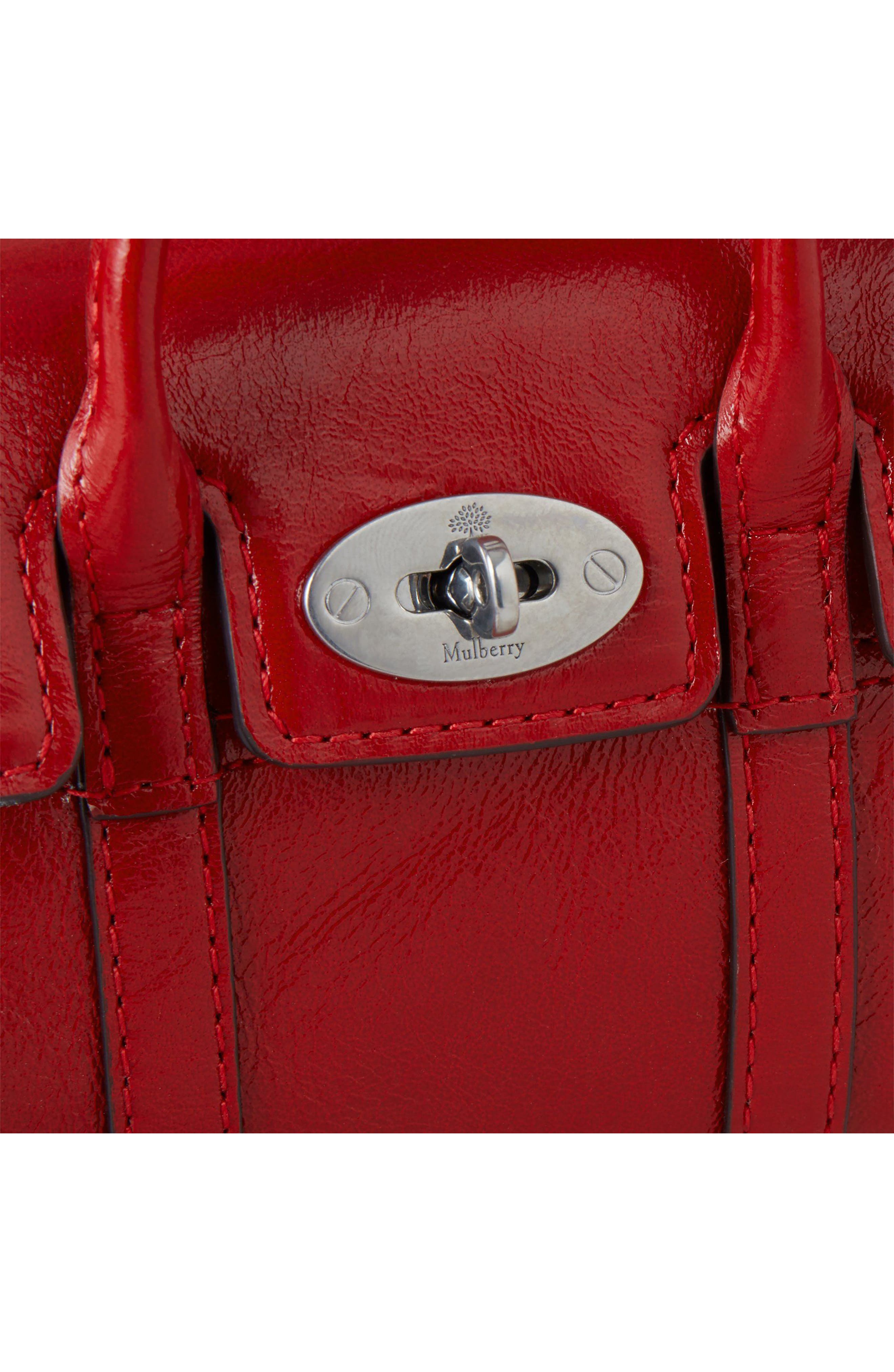 Mulberry Micro Bayswater Leather Tote, Alternate, color, 