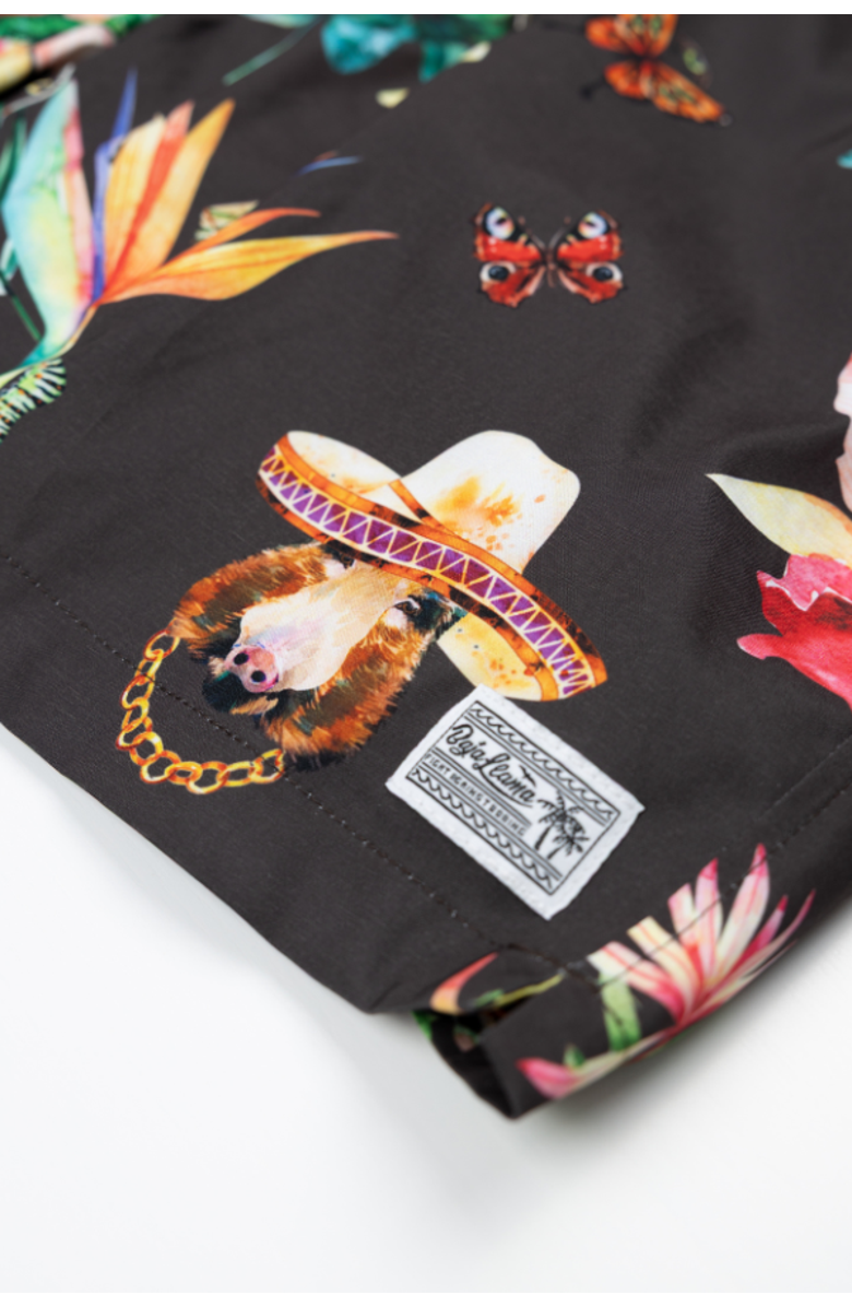 Baja Llama LAND BEFORE FLORAL - STRETCH SWIMSUIT, Alternate, color, Brown