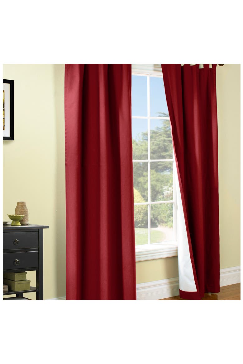 Set of 2 Cotton Curtain Panels, Alternate, color, BURGUNDY