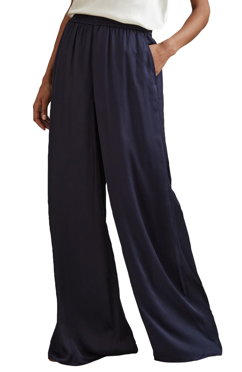 Reiss Yara Wide Leg Pull-On Pants, Main, color, 
