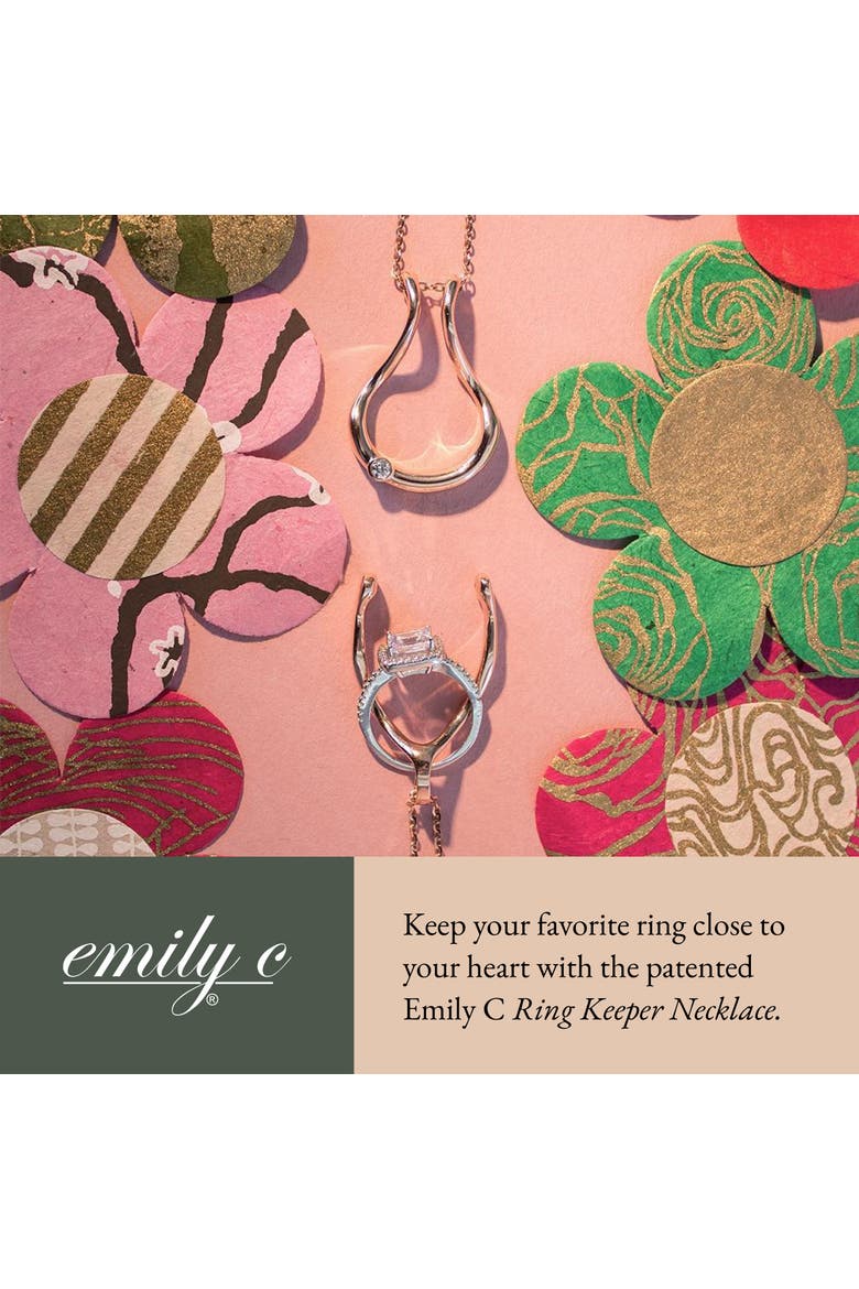 Original Bezel Ring Holder Necklace, Stainless Steel Wedding & Engagement, Gender Inclusive, Alternate, color, RoseGold