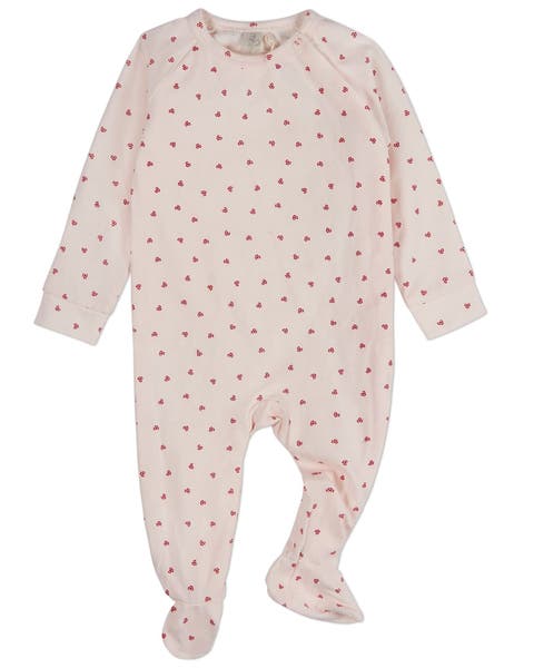 Baby Clover-Print Hidden Zip Footie (Baby)
