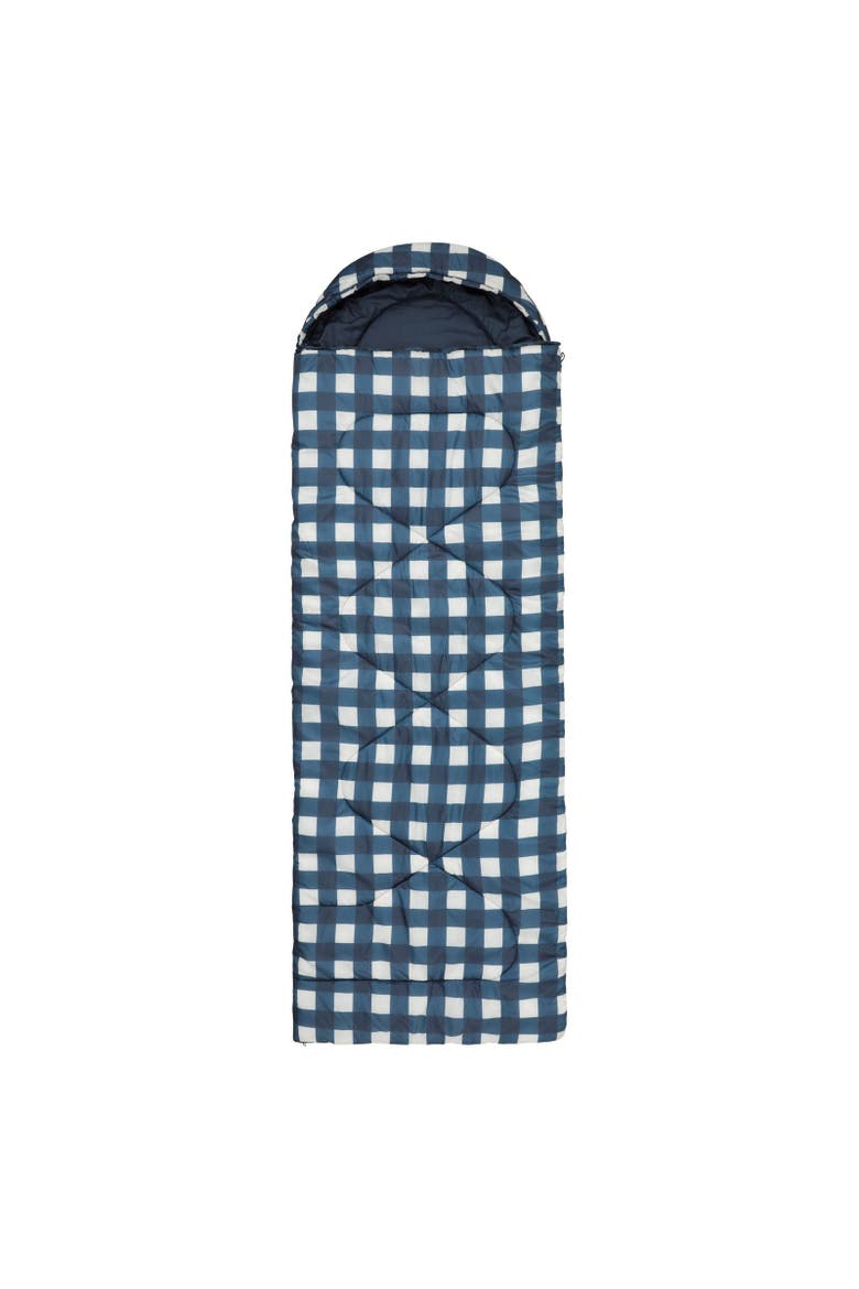 Mid Season Checked Left Zip Sleeping Bag, Alternate, color, Dark Blue