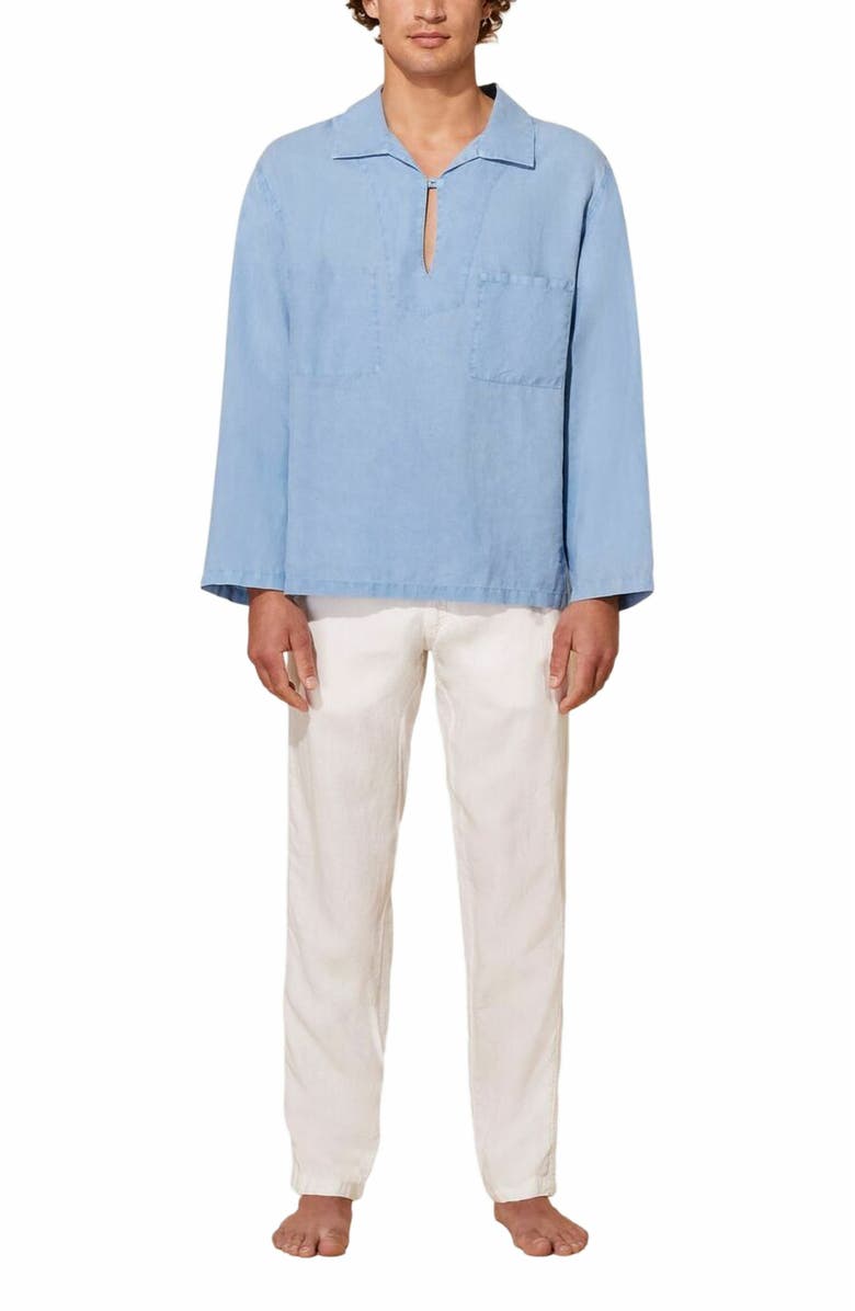 Vilebrequin Men's Linen Mineral Dye Shirt, Alternate, color,