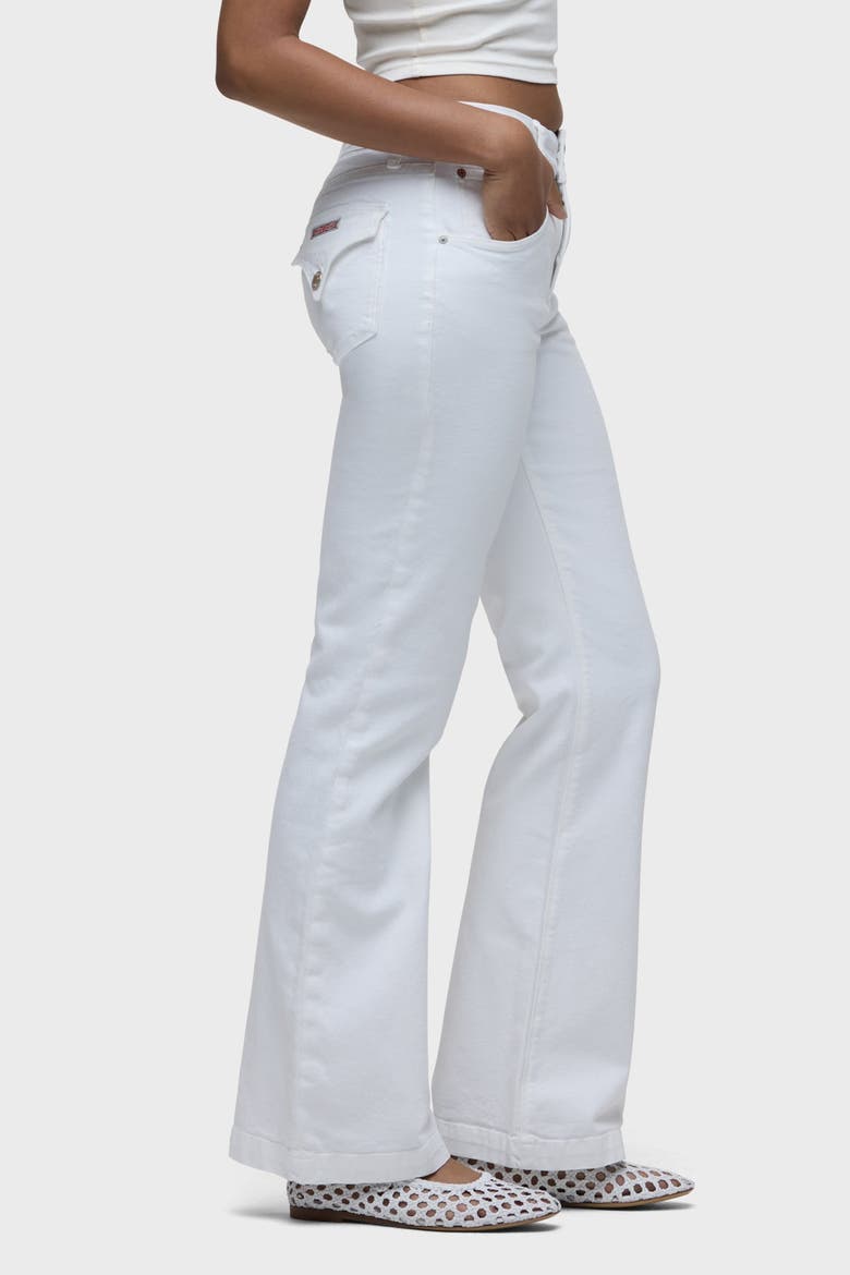 Dana Flap Pocket Flare, Alternate, color, WHITE