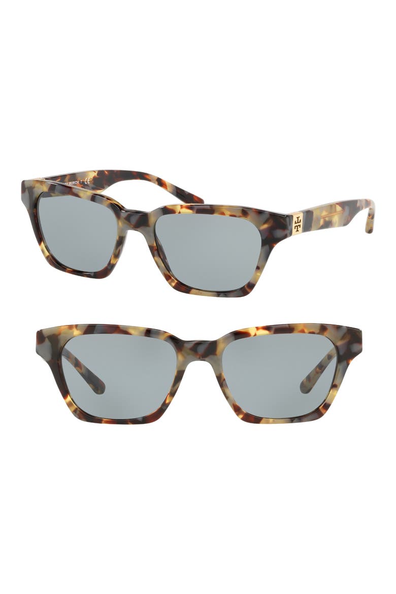 Classic Stacked 51mm Sunglasses, Main, color, GREY HORN