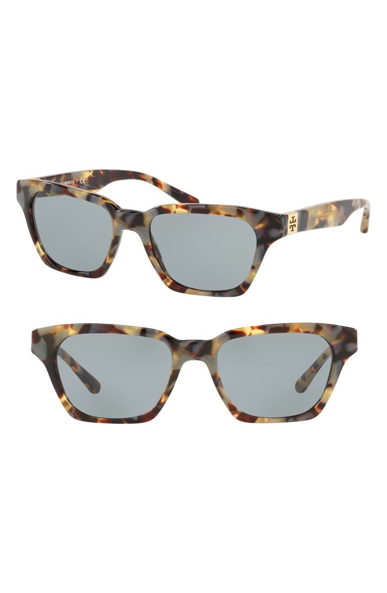 Tory Burch Classic Stacked 51mm Sunglasses, Main, color, 