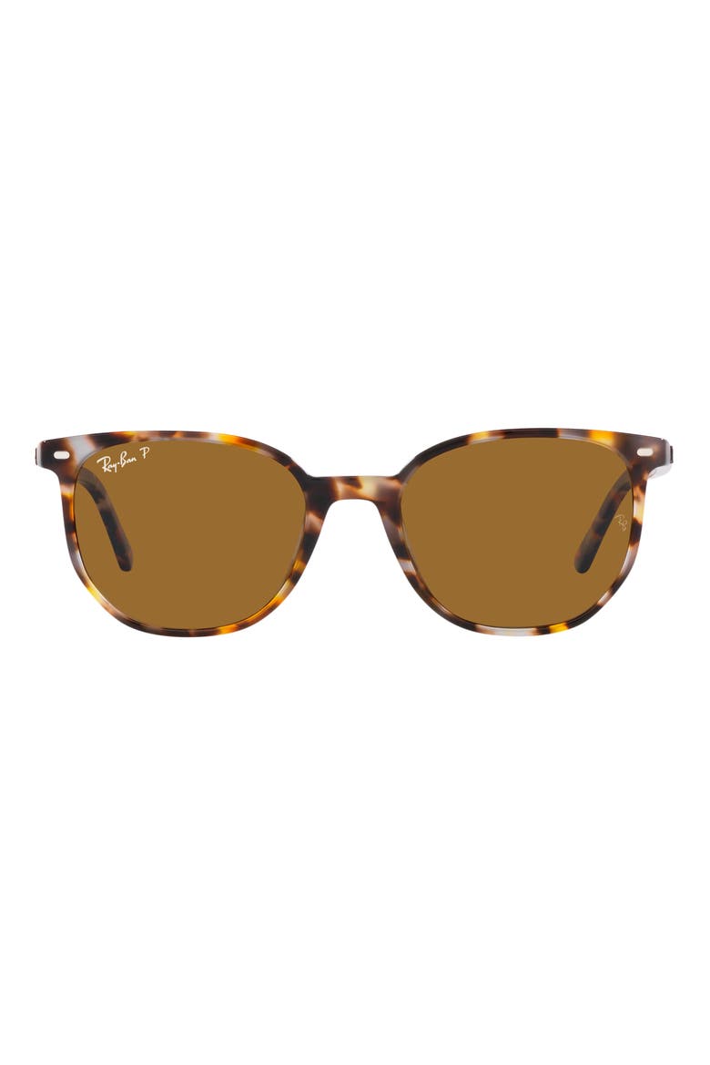 Elliot 52mm Polarized Square Sunglasses, Main, color, BROWN HAVANA