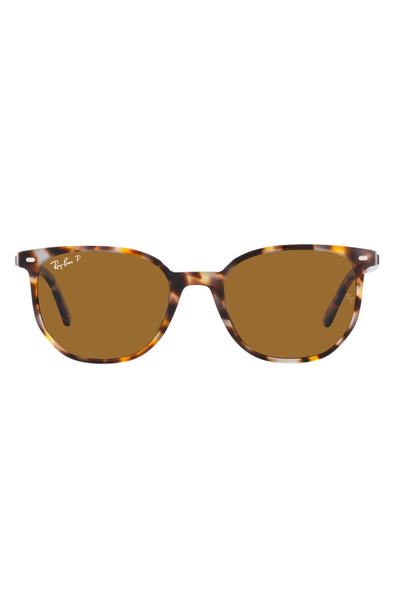 Ray-Ban Elliot 52mm Polarized Square Sunglasses, Main, color, Brown Havana
