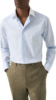 Eton Slim Fit Stripe Dress Shirt