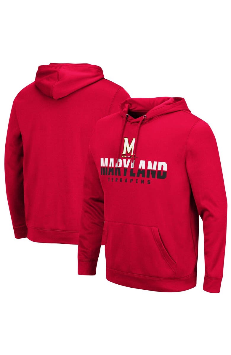 COLOSSEUM Men's Colosseum Red Maryland Terrapins Lantern Pullover Hoodie, Main, color, 