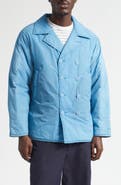 BEAMS P-Coat Pigment Dyed Nylon Double Breasted Jacket