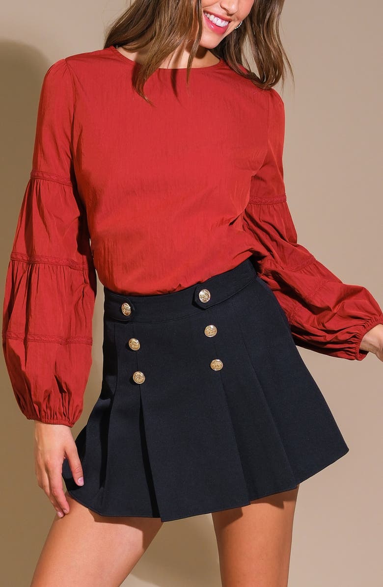 FLYING TOMATO Long Sleeve Top, Alternate, color, Red Wine