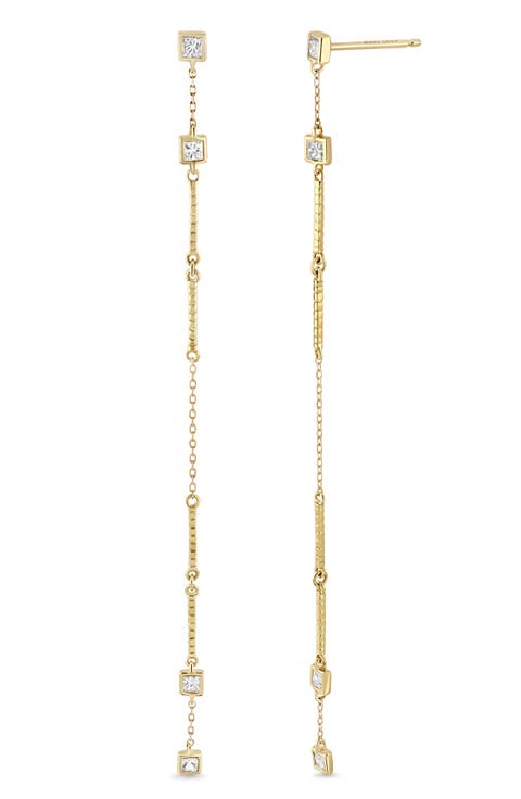 Cleo Monaco Diamond Linear Drop Earrings