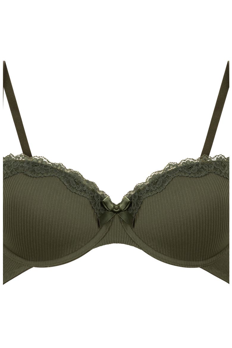 Lola Padded Underwired Bra, Alternate, color, Green
