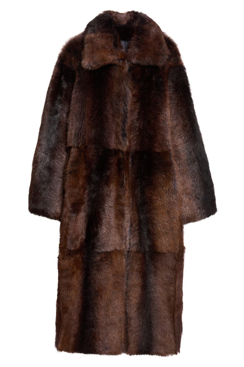 Verena Genuine Shearling Coat, Alternate, color, NIGHT