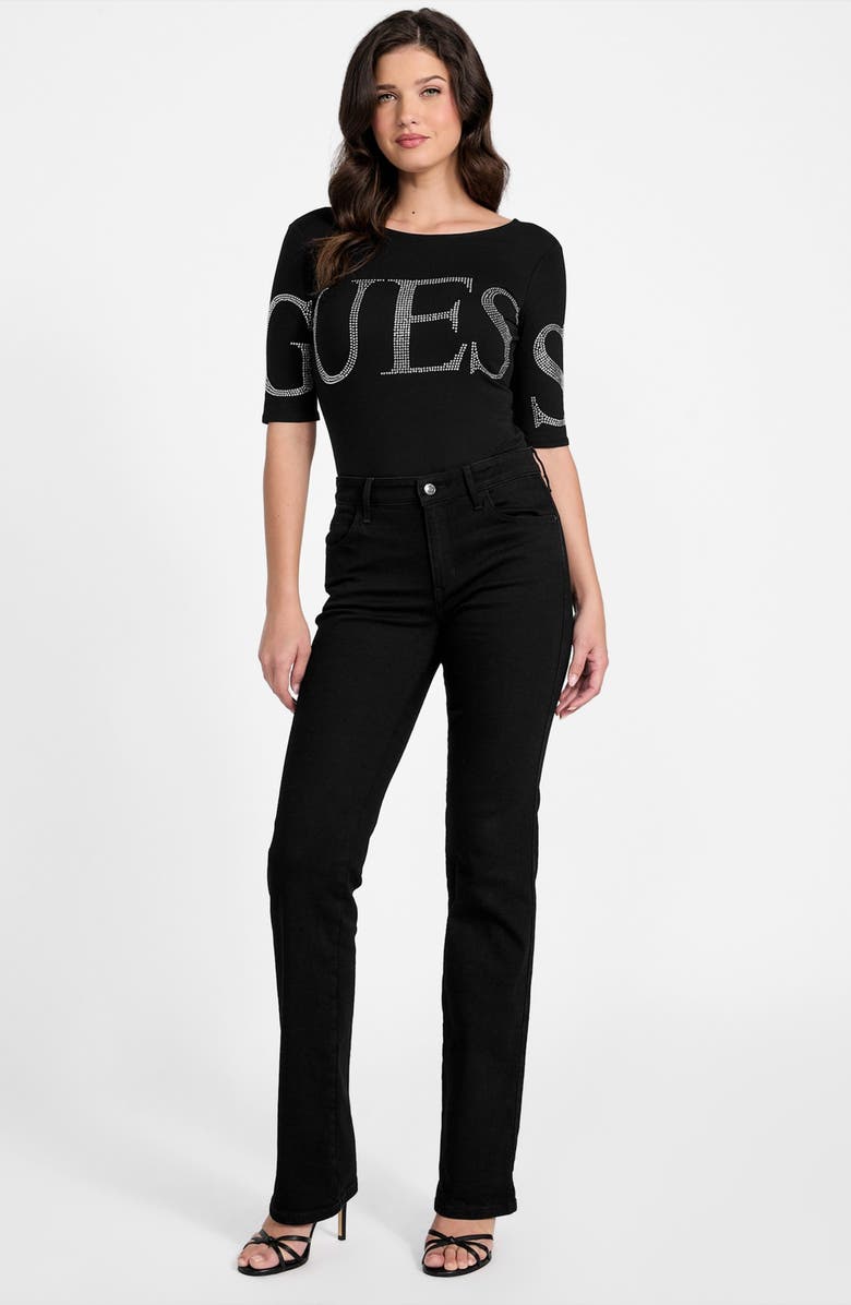 GUESS Bling Lowback Bodysuit, Alternate, color,