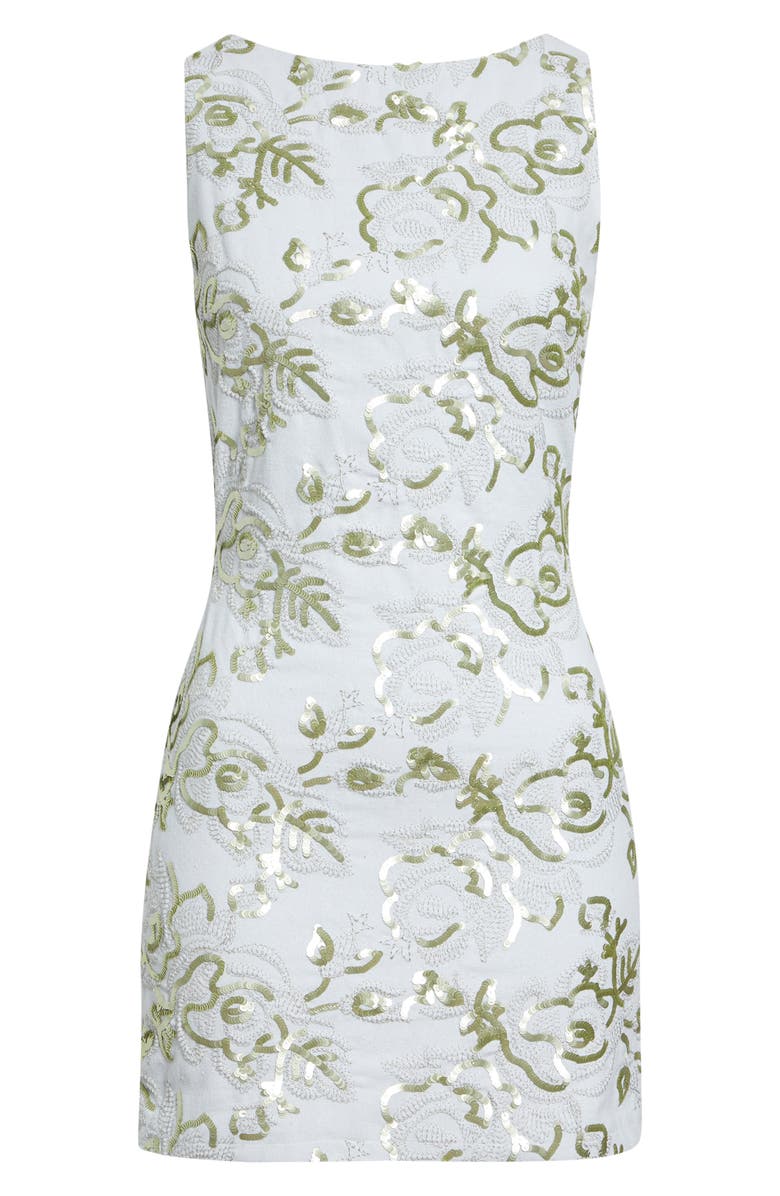 Siedrés Scarlett Sequin Embroidered Minidress, Main, color, Grey/ Gold