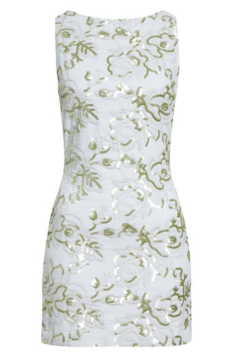 Scarlett Sequin Embroidered Minidress